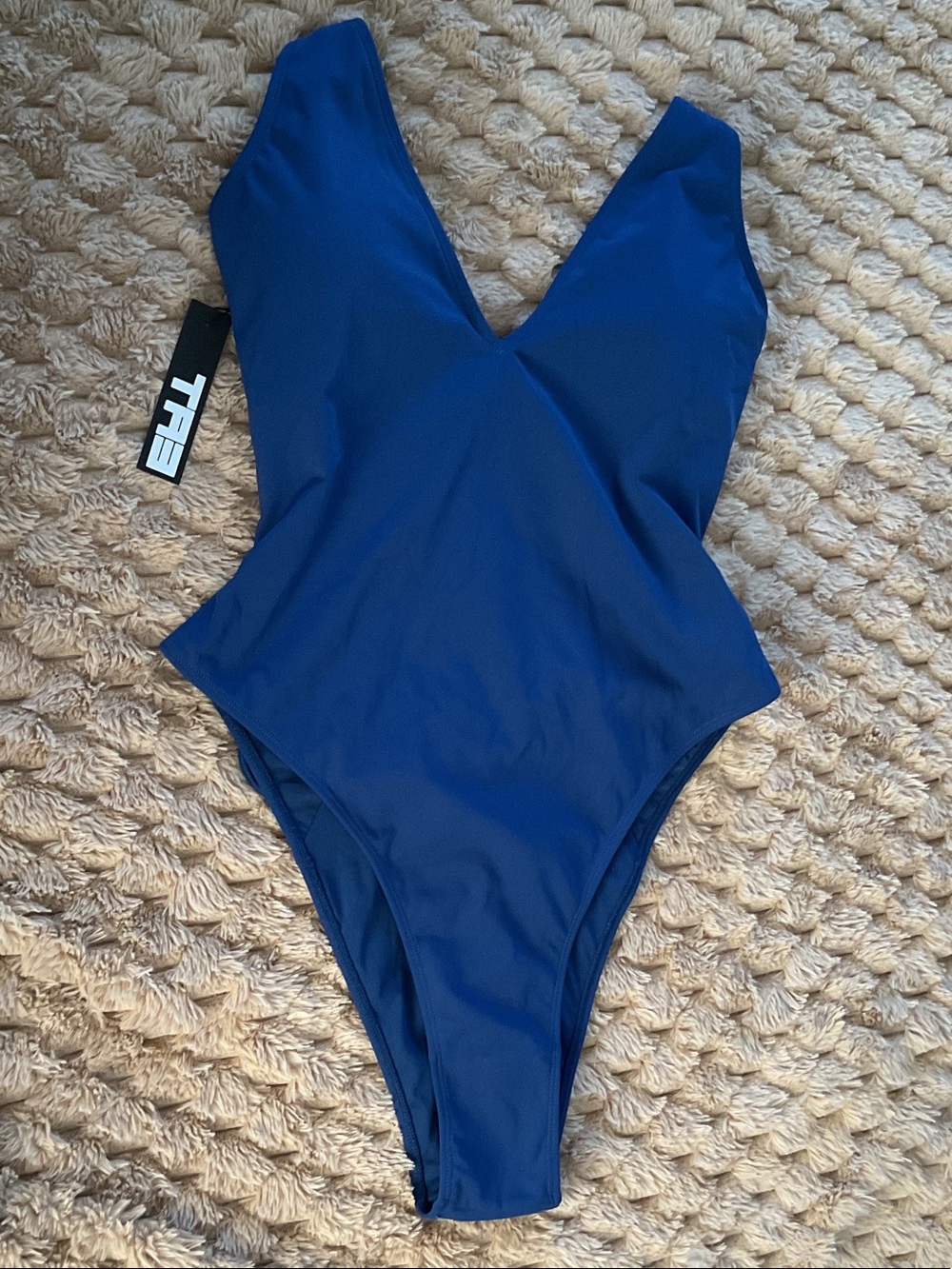 TA3  Swimsuit in Navy Blue HI CUT PLUNGEY 
XL REG/LOG NWT/returns